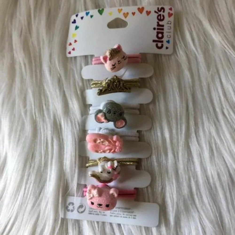 Claire’s Girls Pink Hair Accessories Set